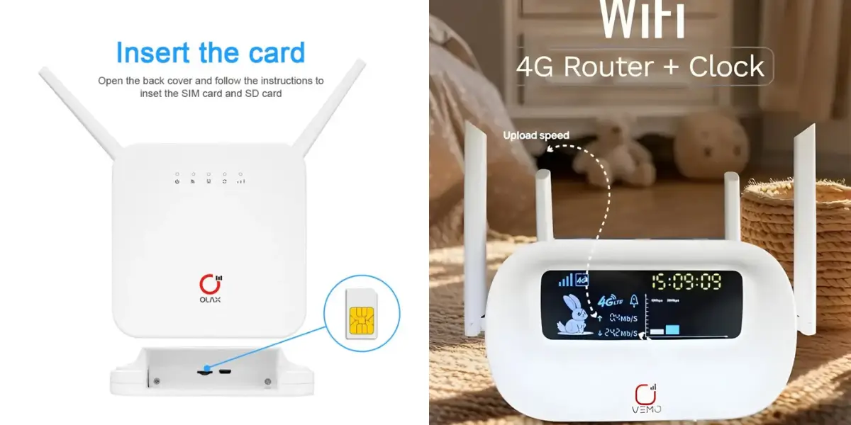VEMO K12 4G LTE Router with Clock WHITE (3).webp